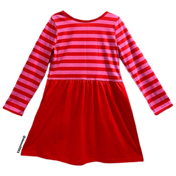 NWT Joe Fresh Girls “Cutie” Red/Pink Stripe Dress - Picture 4 of 6
